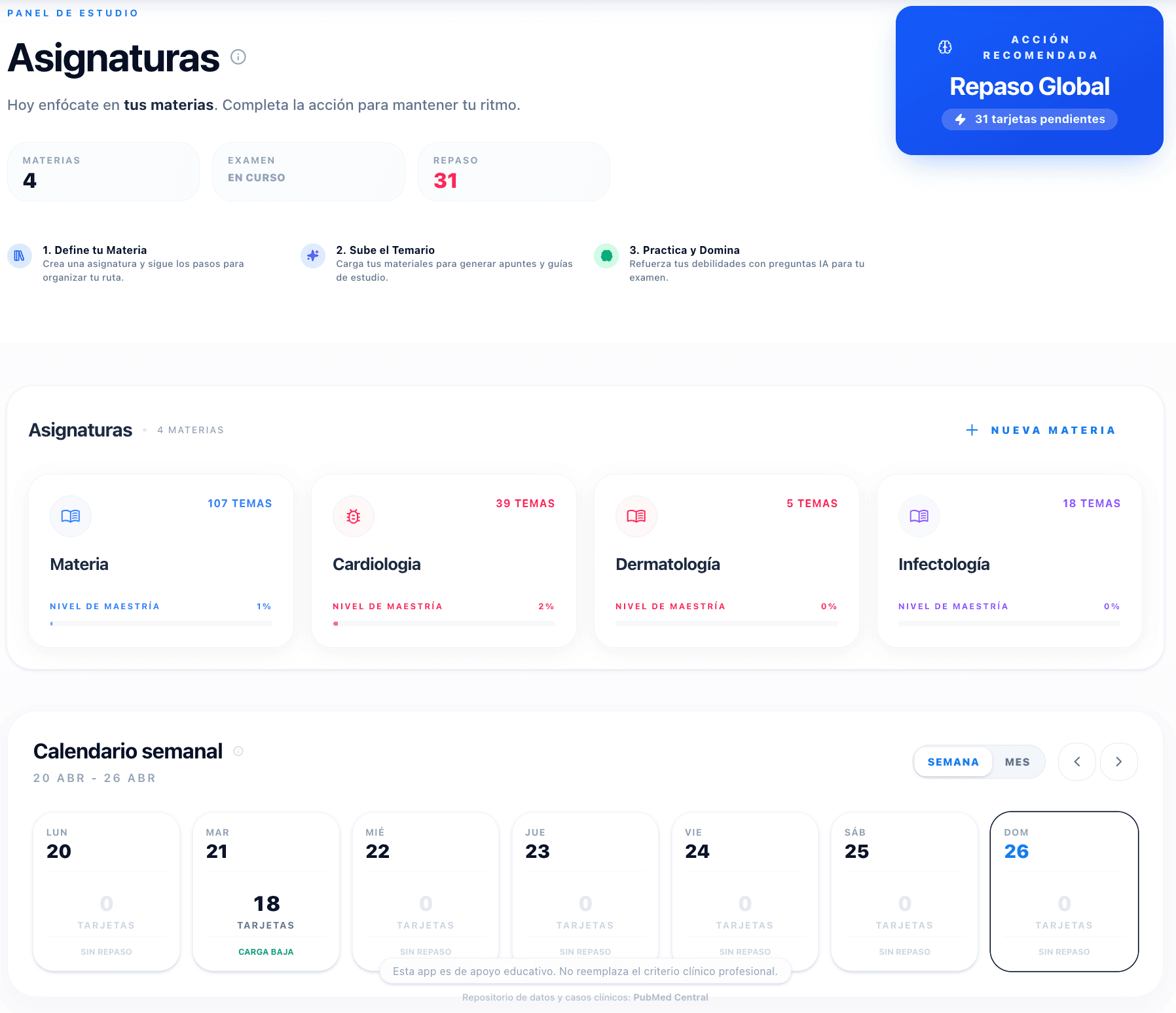 Calendario MedMaster