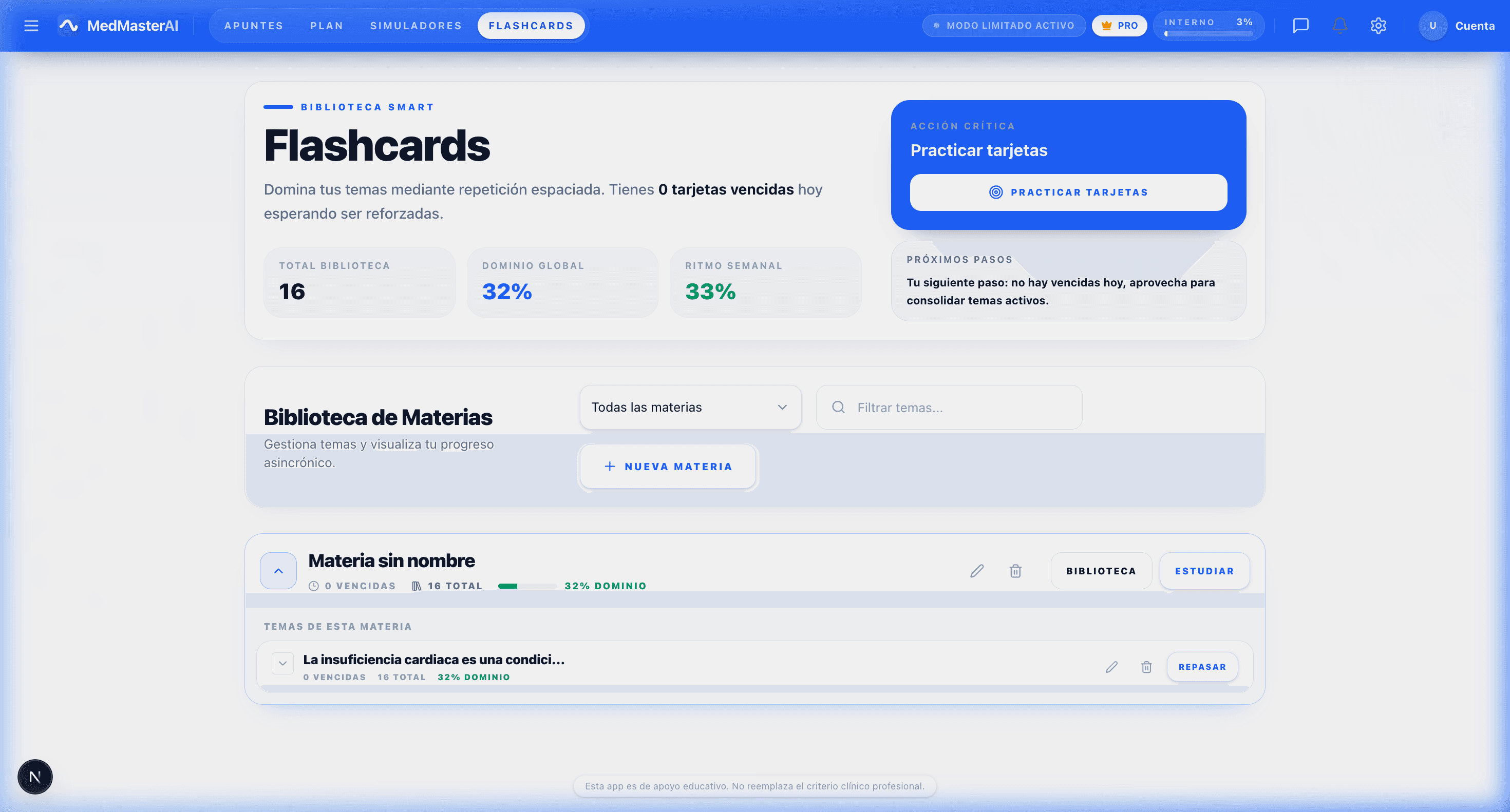 Flashcards MedMaster