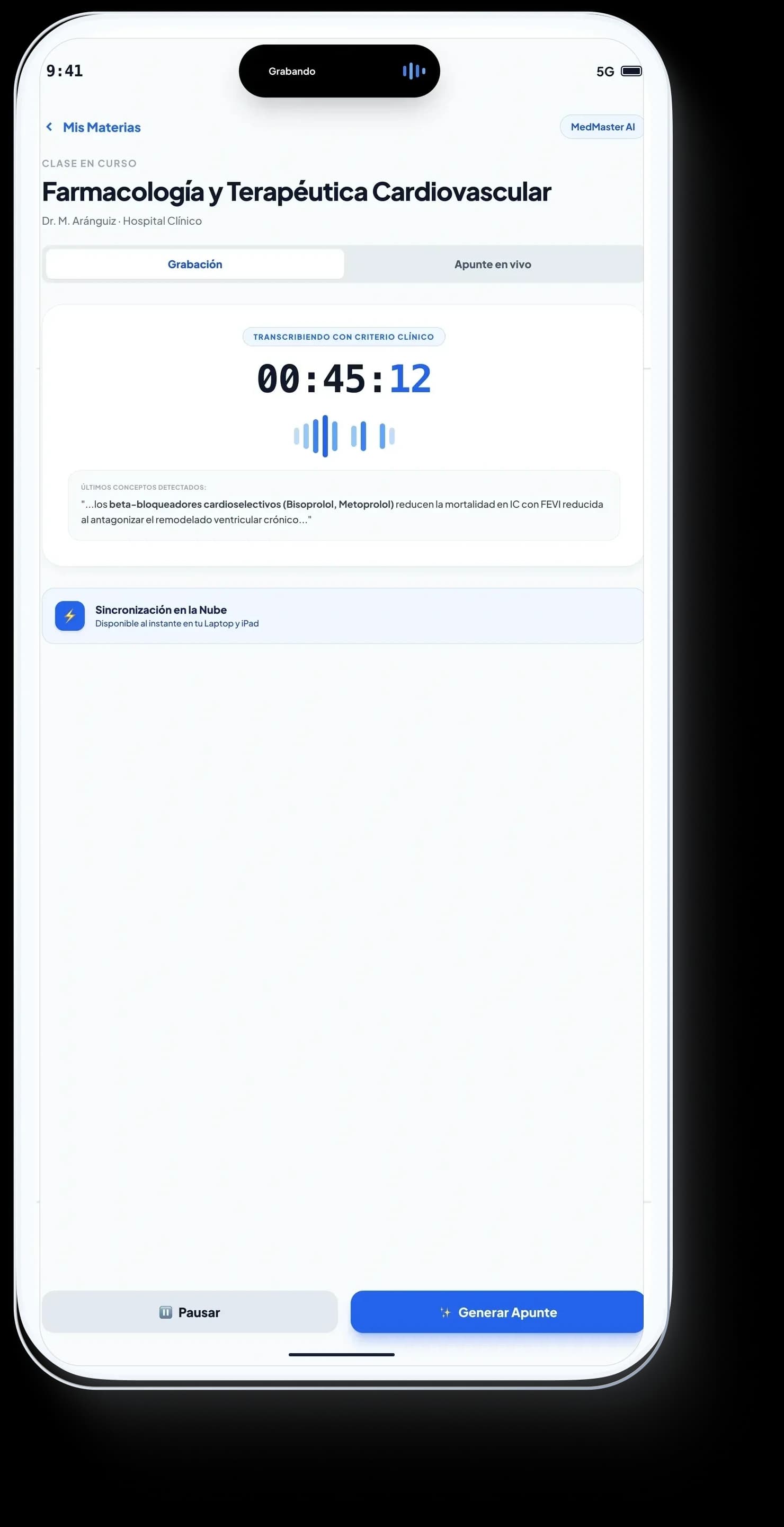 MedMaster on iPhone
